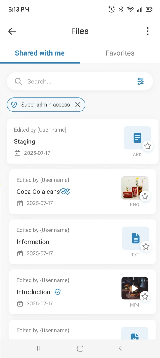 Chainformation app — reports and statistics screen