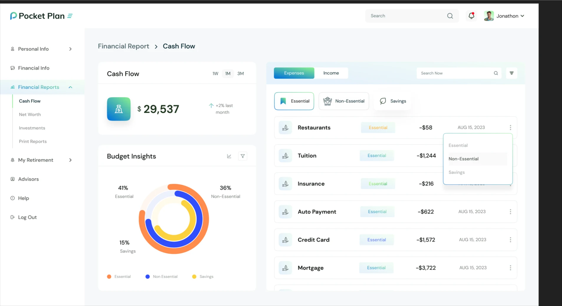 PocketPlan WealthTech advisor portal